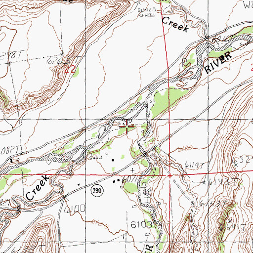 Topographic Map of Sunshine Creek, WY