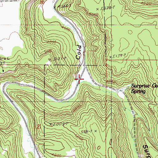 Topographic Map of Surprise Gulch, WY