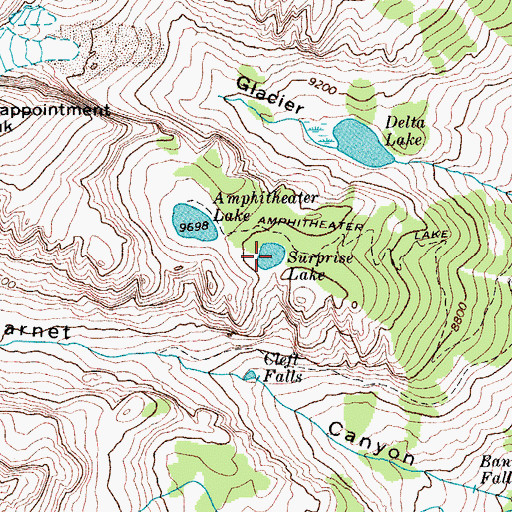 Topographic Map of Surprise Lake, WY
