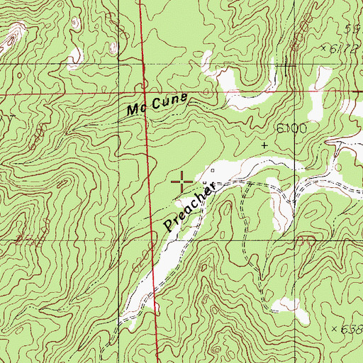 Topographic Map of Sutherland Ranch, WY