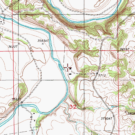 Topographic Map of Svoboda Ranch, WY