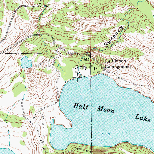 Topographic Map of Sweeney Creek, WY