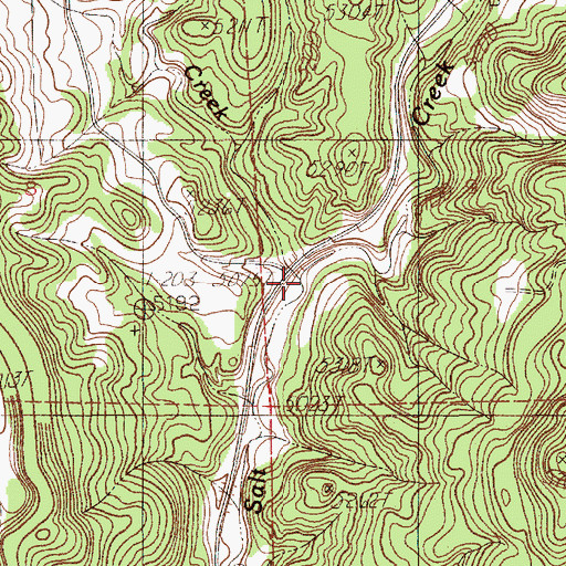 Topographic Map of Sweetwater Creek, WY