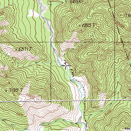 Topographic Map of Sweetwater Mineral Springs, WY