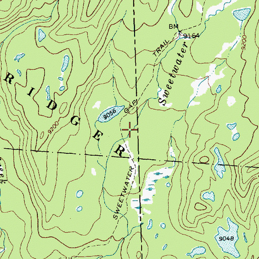 Topographic Map of Sweetwater Trail, WY