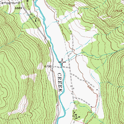 Topographic Map of Swift Creek, WY