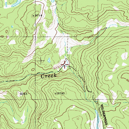 Topographic Map of Sylvan Creek, WY