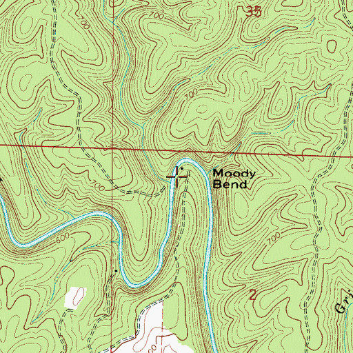 Topographic Map of Payne Creek, AL