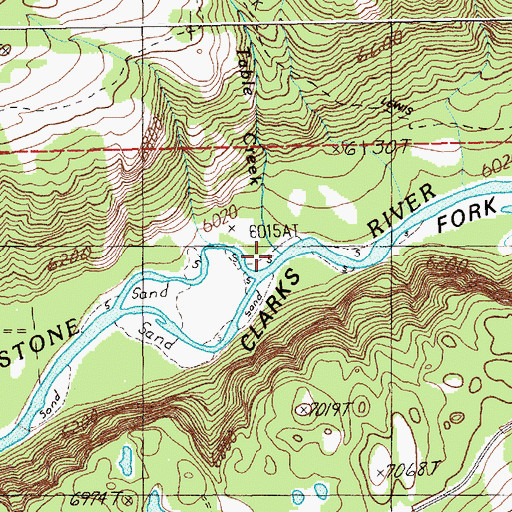 Topographic Map of Table Creek, WY