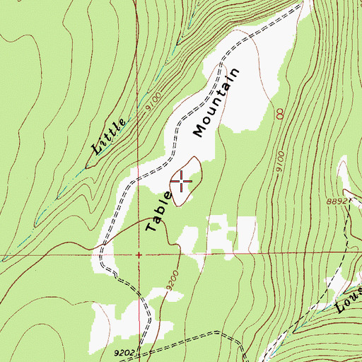 Topographic Map of Table Mountain, WY
