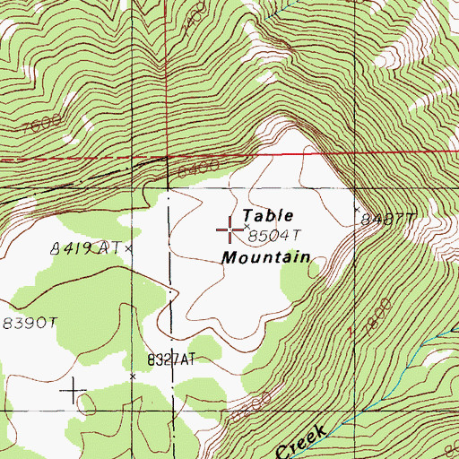 Topographic Map of Table Mountain, WY