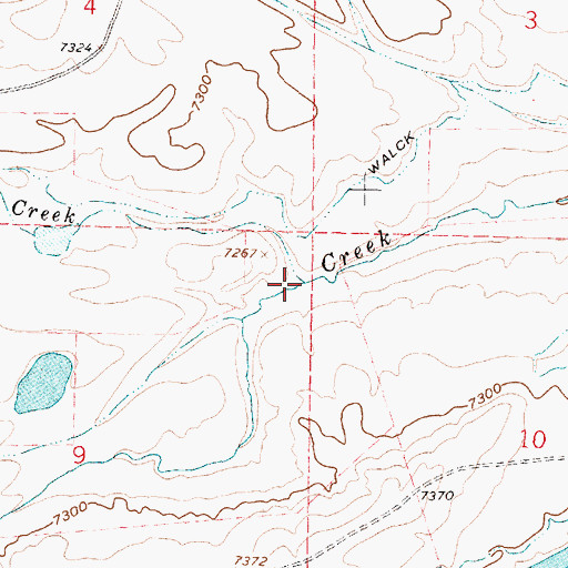 Topographic Map of Tail Creek, WY