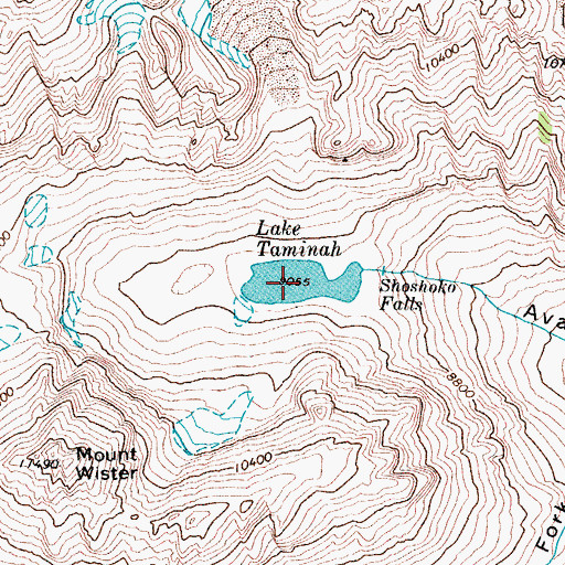 Topographic Map of Lake Taminah, WY