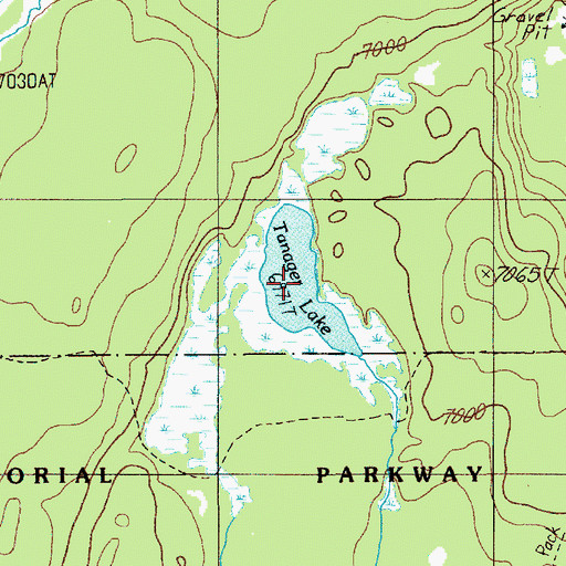 Topographic Map of Tanager Lake, WY