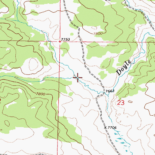 Topographic Map of Taylor Creek, WY