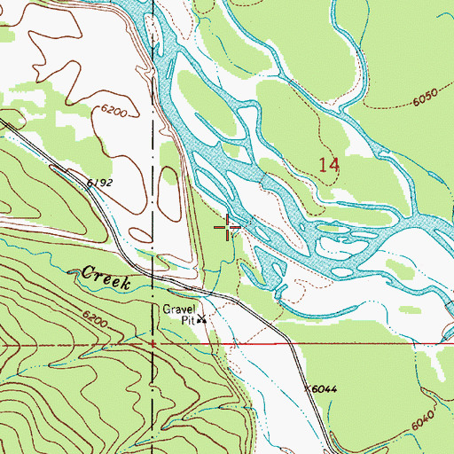 Topographic Map of Taylor Creek, WY