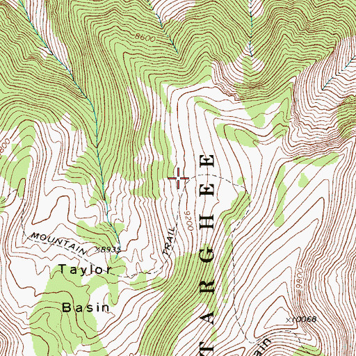 Topographic Map of Taylor Mountain Trail, WY
