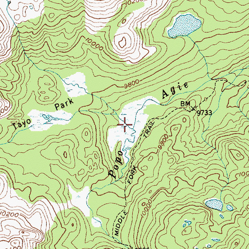 Topographic Map of Tayo Creek, WY