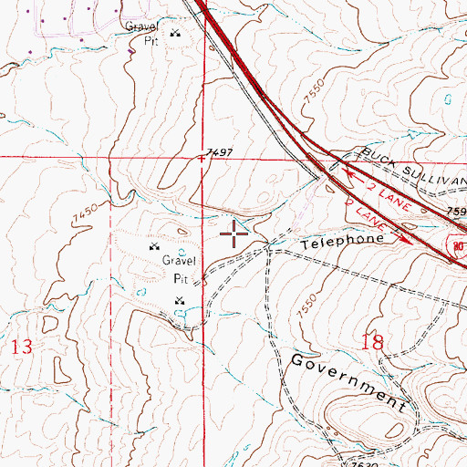 Topographic Map of Telephone Canyon, WY