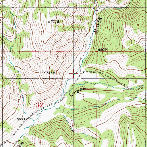 Topographic Map of Telephone Hollow, WY