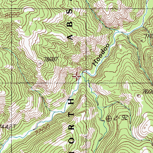 Topographic Map of Temple Creek, WY