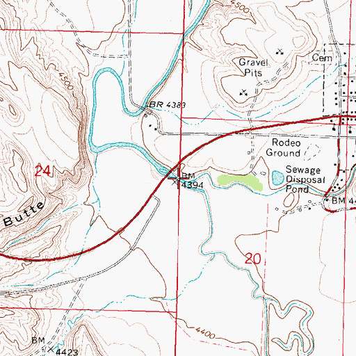 Topographic Map of Tensleep Creek, WY