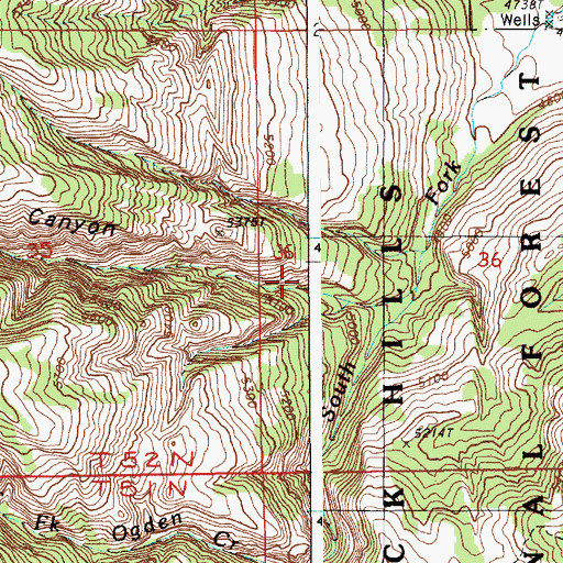 Topographic Map of Tent Canyon, WY