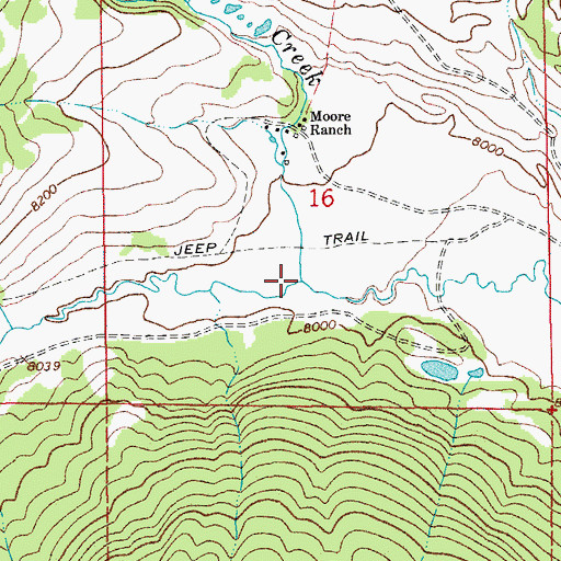 Topographic Map of Tepee Creek, WY