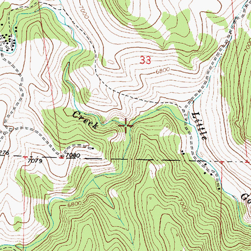 Topographic Map of Tepee Creek, WY