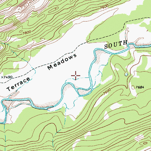 Topographic Map of Terrace Meadows, WY