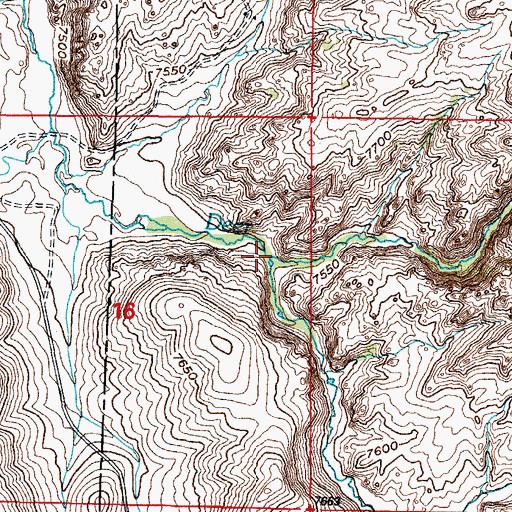 Topographic Map of Texas Creek, WY