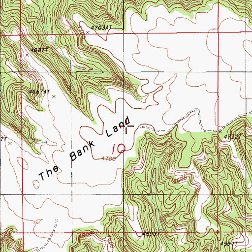 Topographic Map of The Bank Lake, WY