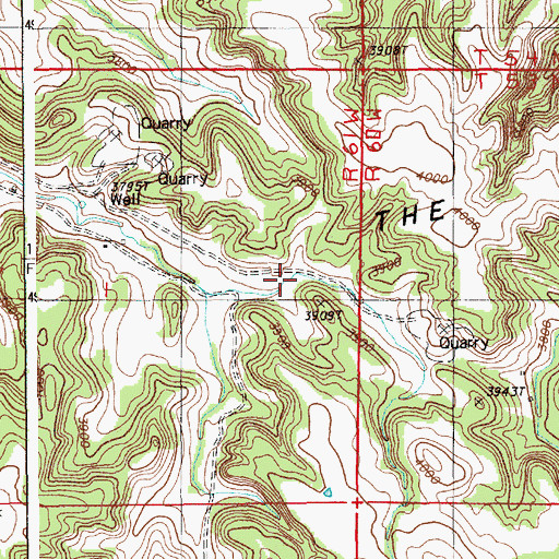 Topographic Map of The Brakes, WY