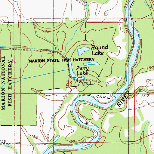 Topographic Map of Perry Lake, AL