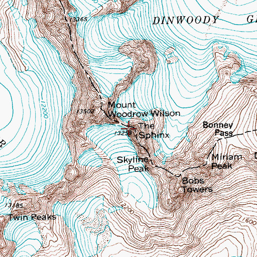 Topographic Map of The Sphinx, WY