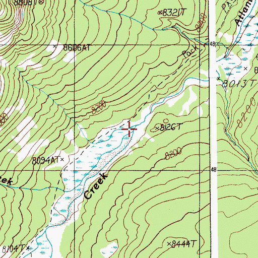 Topographic Map of Third Creek, WY