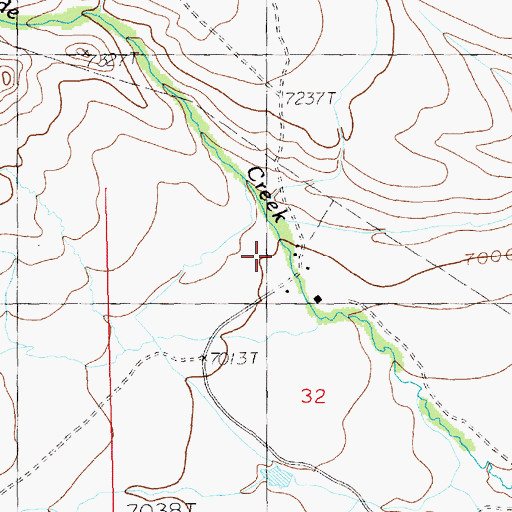 Topographic Map of Thomas Ranch, WY
