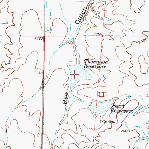 Topographic Map of Thompson Reservoir, WY
