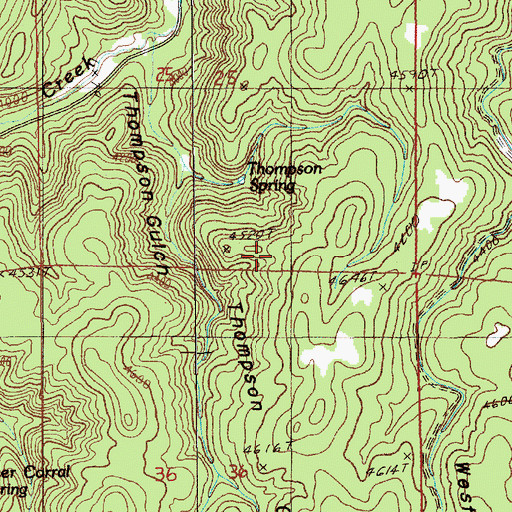 Topographic Map of Thompson Spring, WY