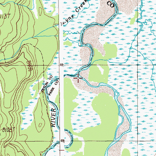 Topographic Map of Thorofare Creek, WY