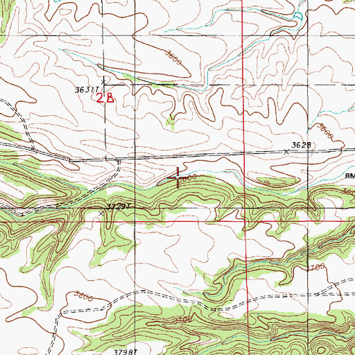 Topographic Map of Three Bear Gulch, WY