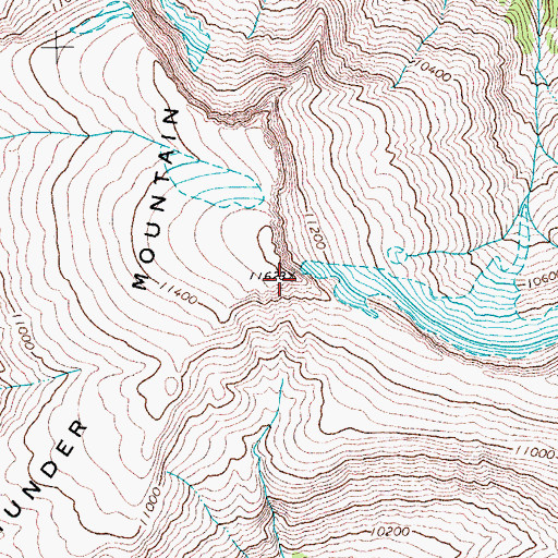Topographic Map of Thunder Mountain, WY