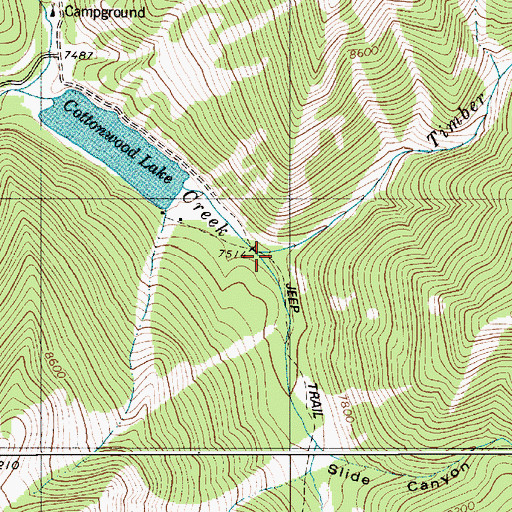 Topographic Map of Timber Creek, WY