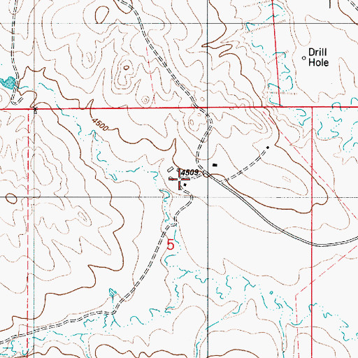 Topographic Map of Todd Ranch, WY