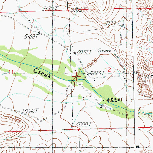 Topographic Map of Tolman Ranch, WY