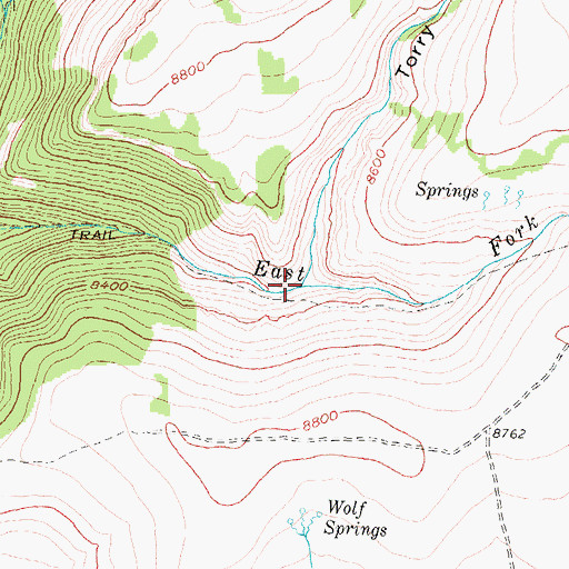 Topographic Map of Torry Gulch, WY