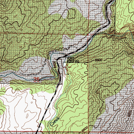 Topographic Map of Trail Creek, WY