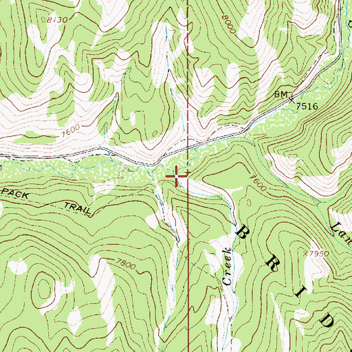 Topographic Map of Trail Creek, WY