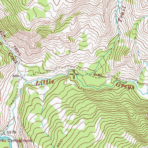 Topographic Map of Trail Creek, WY