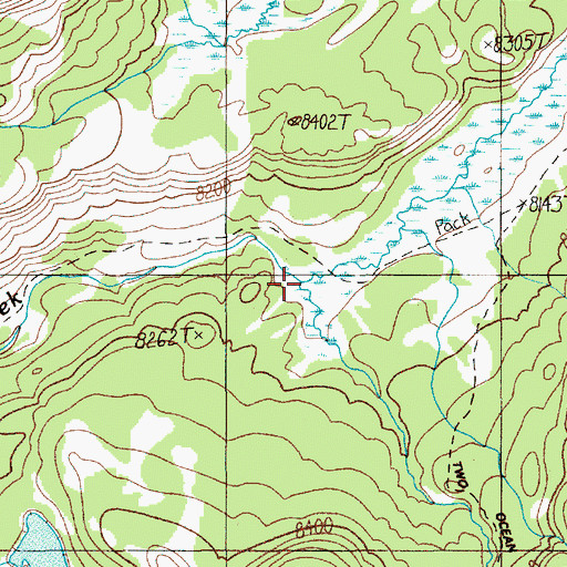 Topographic Map of Trail Creek, WY